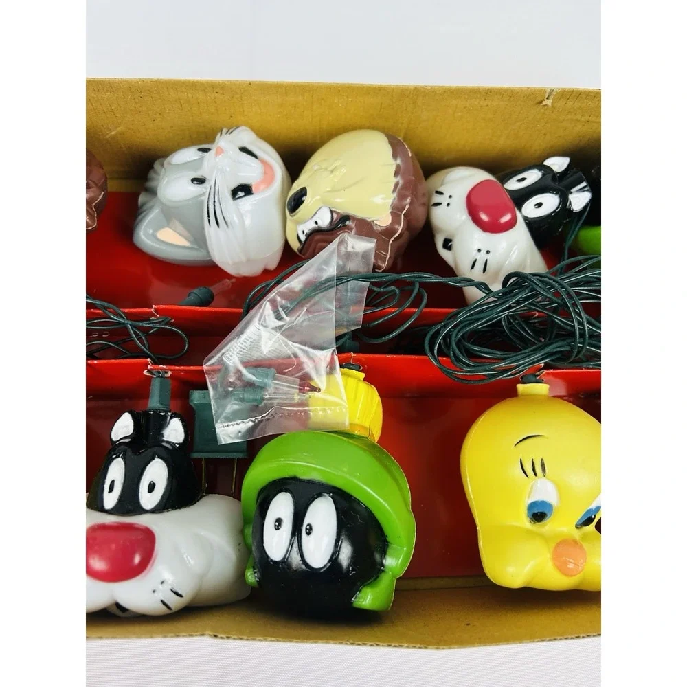Vintage Looney Tunes String Light Set Bugs Taz Tweety Sylvester Marvin 1994